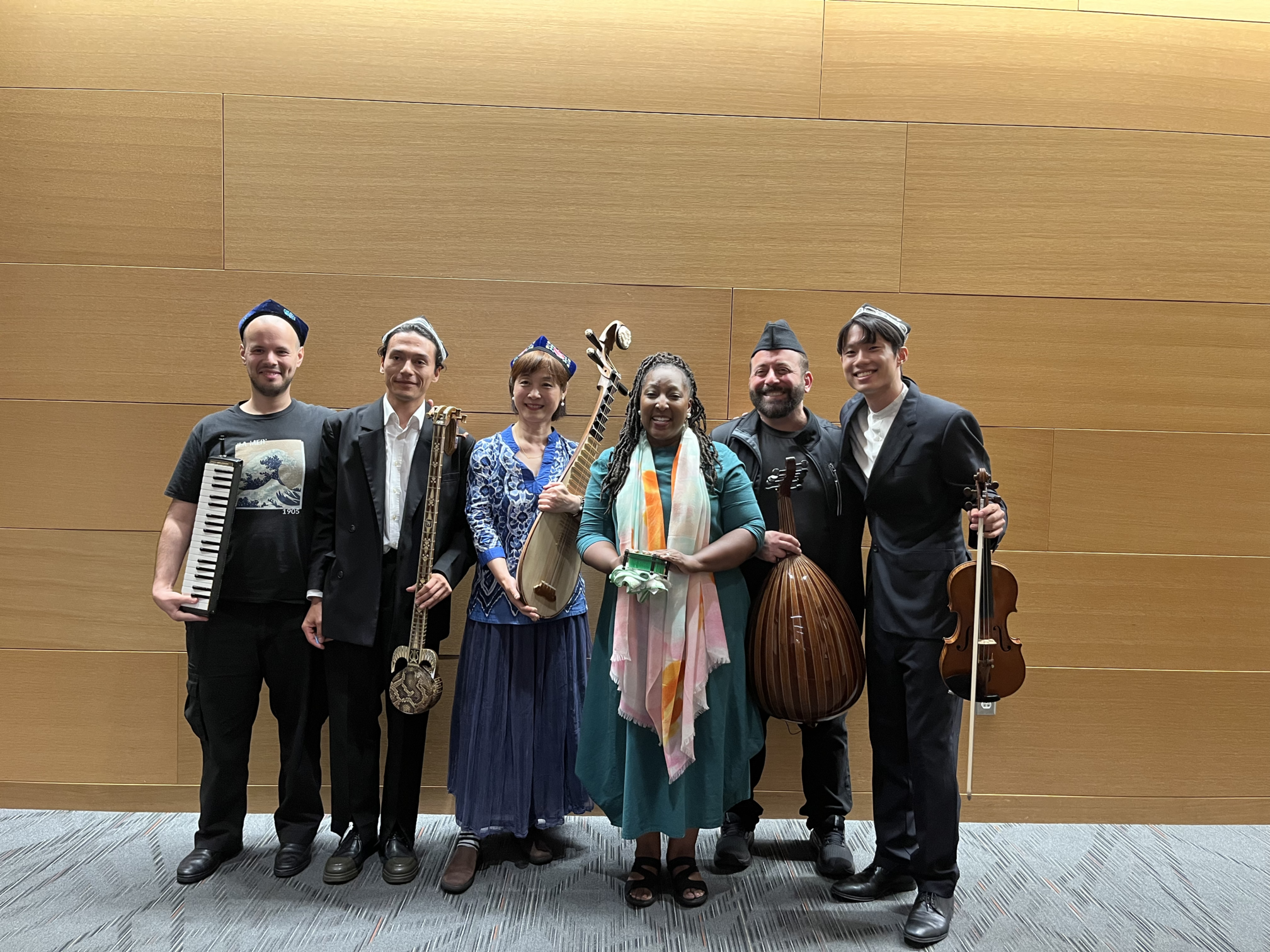 Ding Sng with fellow musicians at Silkroad's Global Musician Workshop